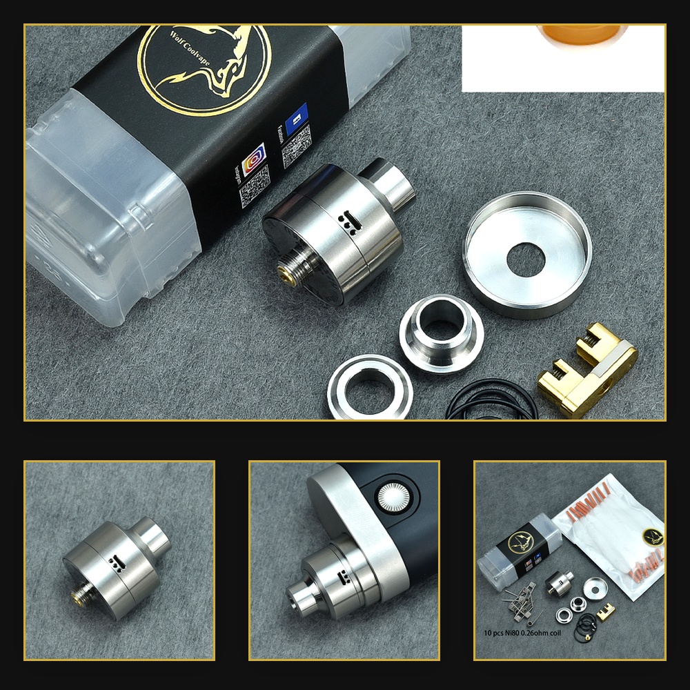 Vape Accessory - Атомайзер Wolfcoolvape Nisshoku RDA для MTL-вейпинга,